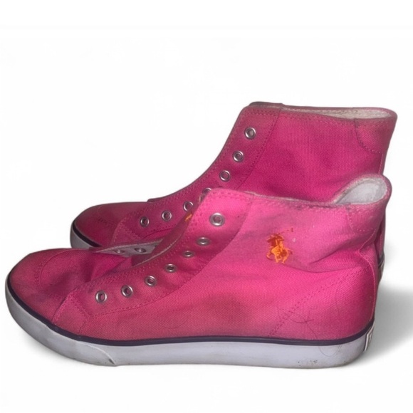 Polo Ralph Lauren Shoes - Polo Ralph Lauren Pink Canvas Sneakers